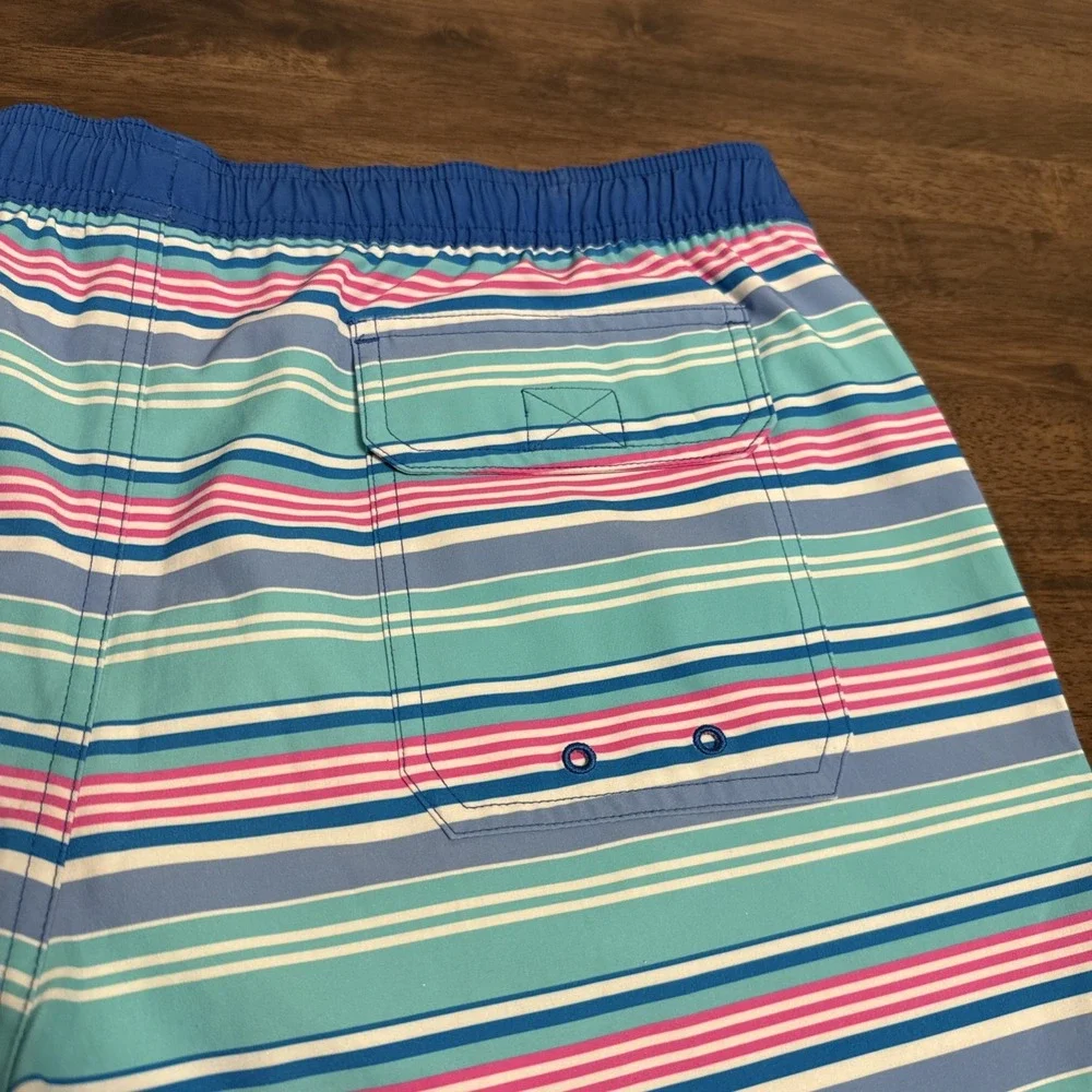 Vineyard‎ Vines Swim Trunks Men Medium Striped Mesh Lined Shorts Stretch